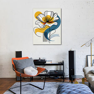 Art floral abstrait en ligne <span class=keywords><strong>simple</strong></span>, <span class=keywords><strong>aquarelle</strong></span>, impression HD, 40x60cm, toile murale pour la maison - Product Image 6