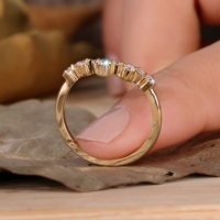 Gia Igi Certifié CVD HPHT Lab Grown Diamond 14k/18k Solid Gold Bague de mariage éternité pour femme/homme