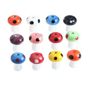 Perles colorées peintes à la main, <span class=keywords><strong>champignon</strong></span>, matériaux d'accessoires de bricolage, céramique de forme irrégulière, artisanat de Jingdezhen - Product Image 1