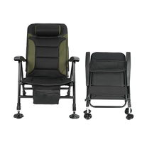 Chaise de pêche à la carpe professionnelle de style européen, inclinable, réglable en hauteur, avec coussin amovible, pour la pêche, le camping et les loisirs