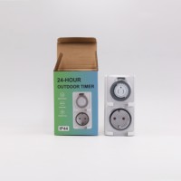 Hochwertige EU Deutsche Schuko-Standard IP44 Weiße 24-Stunden Outdoor Mechanische Zeitschaltuhr Steckdose 220-250V 40000W CE ROHS
