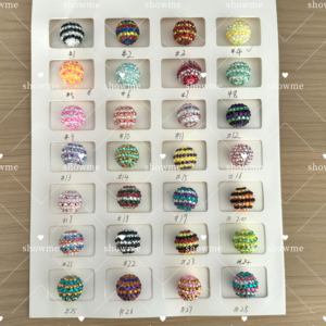 Perles en résine rayées colorées, strass, 10 mm-22 mm, fabrication de bijoux, cristal acrylique, perles de gomme à mâcher, perles de diamant, perles de chewing-gum, stylo - Product Image 3