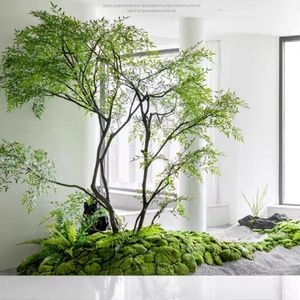 C391 haut de gamme Nandina Domestica plantes artificielles aménagement paysager intérieur <span class=keywords><strong>escalier</strong></span> fenêtre décoration ornements de sol Style nordique - Product Image 5