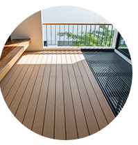 Teak Color No slip materiale da costruzione esterno Wpc coperta pavimento in plastica composito Wpc Decking - Product Image 2