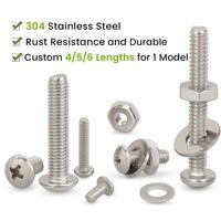 1110 pièces Kit d'assortiment de vis à tête cylindrique Phillips 304 ensemble de vis à tête cylindrique en acier inoxydable