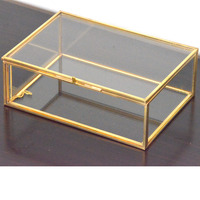 Boîte photo USB en verre pour le rangement et la présentation d'impressions, album en cristal doré, photographie de luxe, cadeau de mariage personnalisé, fait main
