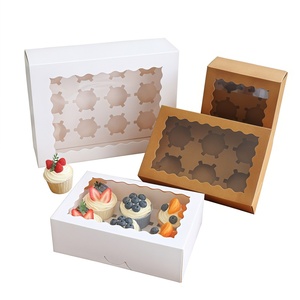 Caja de Papel Personalizable para Postres con Tapa Transparente e Inserto para Empacar Tiramisú, Pudín, Mousse y Pastel, Venta al Por Mayor - Product Image 6