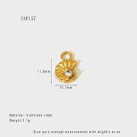 Breloque éléphant doré en acier inoxydable Accessoires série animale Pendentif DIY Bijoux Spot Vente en gros