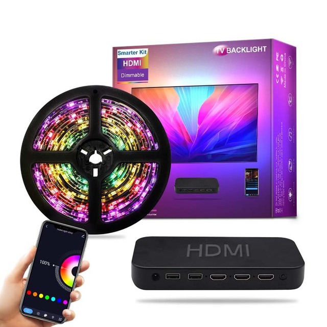 Dream Screen USB Sync Box Kit with Fancy HD MI LED Lighting for TV Backlight Rated LED Strip Back Light TV & PC Connectivity