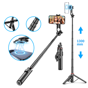 Trépied magnétique de 51 pouces pour <span class=keywords><strong>iPhone</strong></span> et Android Support de <span class=keywords><strong>voyage</strong></span> pliable en acier inoxydable pour téléphones portables - Product Image 2