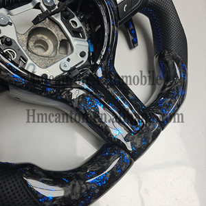 <b>Hot</b> Sale Forged Carbon Fiber Perforated Leather Steering Wheel for BMW 5 Series F30 F10 F32 F90 F80 F82 F87 Car Steering Wheel - Product Image 3