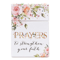 Cartes de versets bibliques personnalisées OEM d'usine, cartes d'affirmation de prière florales aquarellées avec boîte cadeau personnalisée avec couvercle et base