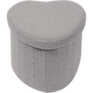 Pouf cube pliable avec rangement, repose-pieds en velours en forme de fleur, boîte à jouets - Product Image 2