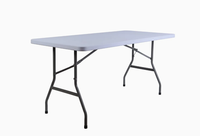Table de pique-nique pliante en plastique HDPE blanc, design moderne, pour événements intérieurs et extérieurs, hôtels, hôpitaux, mariages, vente chaude