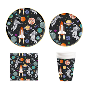 DAMAI - Artículos para Fiestas de Astronautas, Decoraciones para Fiestas con Temática Espacial, Platos de Astronauta, Servilletas, Artículos de Regalo para Fiestas de Cumpleaños de Bebés - Product Image 4