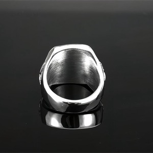 Men's Stainless Steel <b>Ring</b> Skeleton Pirate Design Hip Hop Style Gift Jewelry - Product Image 3