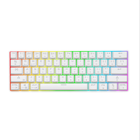 Keyboard Mekanikal Kunci BT 61 Nirkabel, Kabel USB LED Sumbu Backlit untuk Desktop