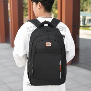 Men's Business Casual <b>Backpack</b> Large Capacity 20-35L Travel And Work Use Solid Color With Interior Zipper Pocket - Product Image 1