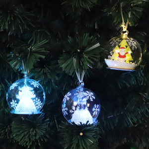 Thay đổi màu sắc <span class=keywords><strong>LED</strong></span> bóng thủy tinh <span class=keywords><strong>Led</strong></span> trang trí trang trí thắp sáng thủy tinh giáng sinh thiên thần giữ ngôi sao Quả cầu tuyết trang trí - Product Image 1