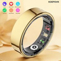 Bague connectée étanche IP68 en alliage pour le football, avec suivi de la fréquence cardiaque et de la santé, compatible iPhone et Android