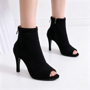 Botas de Baile Latino con Punta Abierta Color Marrón Rosa, Zapatos de Baile de Salón, Jazz, Bachata, Salsa, Pole Dance, <span class=keywords><strong>Tango</strong></span>, Sandalias para Mujer - Product Image 6