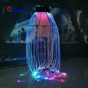 Fiber Optic Structure Props,led Illuminated Jellyfish Costumes, LED Jellyfish 1 Piece Adults Luminous Colors Performance