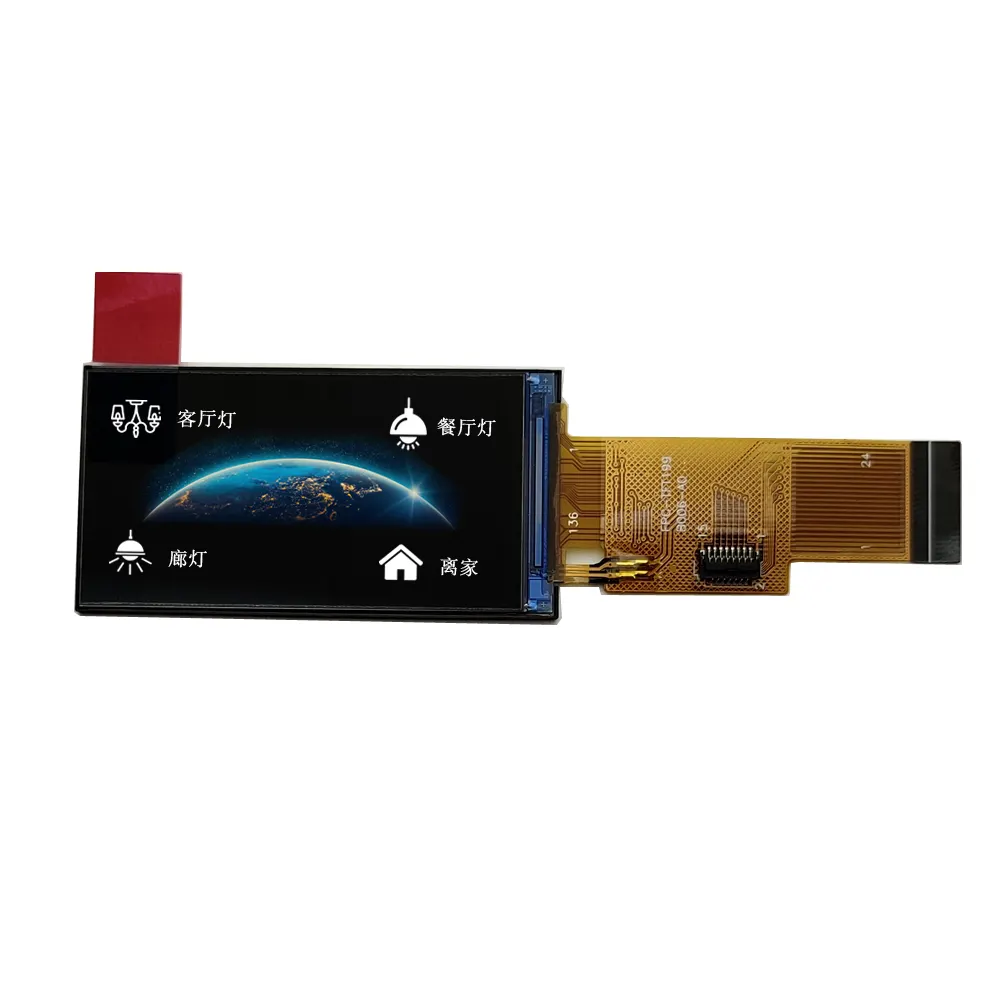 Genyu 1.99 "LCD IPS 170x320 resolusi antarmuka SPI 24 pin FPC 1.9 inci Panel layar LCD TFT