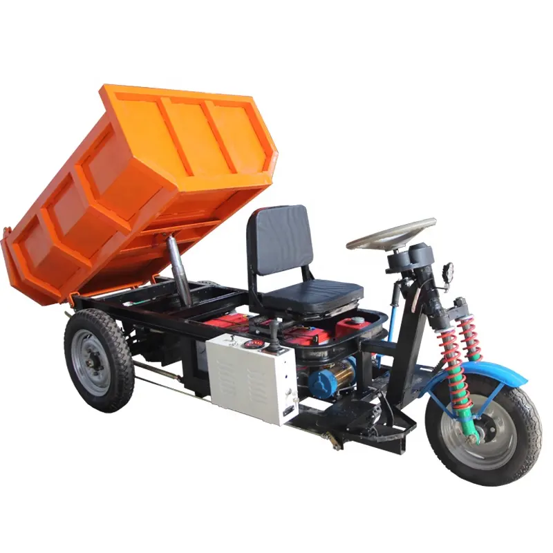 Triciclo eléctrico de minería cerrada ZY155, triciclo de carga de 1000w