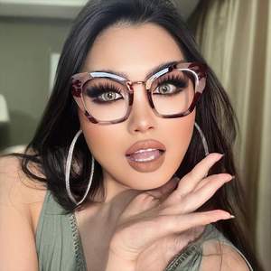 Lunettes de luxe pour femmes, surdimensionnées, bloquant la lumière bleue, ins seven mikado stan knight arms, lunettes à monture épaisse progressive, 2023 - Product Image 2