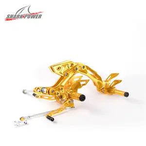 Cnc ajustable de aluminio trasero de la motocicleta conjuntos reposapiés pie Pedal reposapiés pie descansa clavijas Rearset para Yamaha Exciter150/ Y15Zr