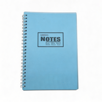 Carnet à spirales A5 avec couverture en polypropylène rigide, reliure double spirale, ligné, pour étudiants et bureau