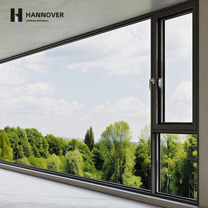 Fenêtre à battants en aluminium à rupture de pont thermique, <span class=keywords><strong>double</strong></span> <span class=keywords><strong>vitrage</strong></span>, ignifuge et homologuée pour la sécurité, usage commercial - Product Image 1