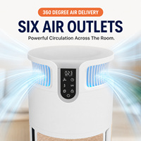 Purificateur d'air intelligent pour animaux domestiques certifié CE FCC RoHS avec contrôle WiFi par application, filtre HEPA H13, 320 mètres cubes par heure