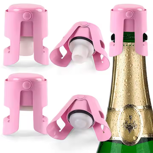 Accessoires de barre 1.38*2.17 pouces <span class=keywords><strong>bouchon</strong></span> de bouteille de <span class=keywords><strong>vin</strong></span> or <span class=keywords><strong>bleu</strong></span> rose avec <span class=keywords><strong>bouchon</strong></span> en acier inoxydable à scellage sous vide pour <span class=keywords><strong>vin</strong></span> rouge - Product Image 1