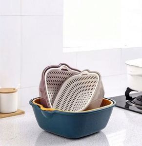 Vegetable Washing <b>Baskets</b> Kitchen Fruit <b>Baskets</b> Multi-layer <b>Stackable</b> Vegetable Sinks Washing Fruits Vegetables Colander - Product Image 5