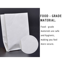 Sacs en papier blancs jetables résistants à la graisse avec logo personnalisé en flexographie pour la restauration rapide