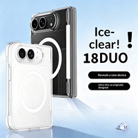Étui de téléphone pliable ultra-fin magnétique transparent pour Apple iPhone Duo, anti-rayures, antichoc, protection contre les chutes, PC rigide