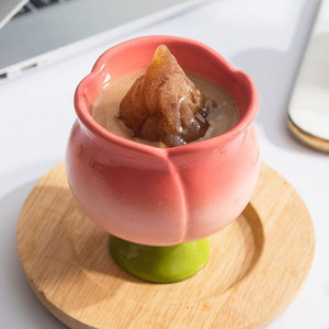 Tulip Shape Goblet Ice Cream Bowl Creative Flower <b>Ceramic</b> Goblet Candle <b>Cup</b> - Product Image 5