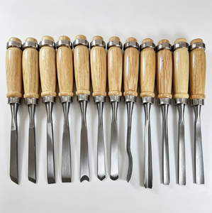 TGS Ensemble <span class=keywords><strong>de</strong></span> 12 ciseaux à <span class=keywords><strong>bois</strong></span>, gouges et outils <span class=keywords><strong>de</strong></span> tournage pour la sculpture sur <span class=keywords><strong>bois</strong></span>, la sculpture <span class=keywords><strong>de</strong></span> racines et la sculpture <span class=keywords><strong>de</strong></span> meubles, avec pochette en toile enroulable - Product Image 2