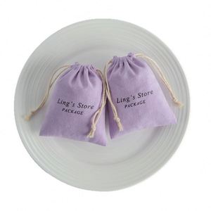 Factory Wholesale Cotton Flannel Drawstring Bag Storage Bag <b>Jewelry</b> <b>Packaging</b> Bag Custom logo Made in China Various Sizes - Product Image 5