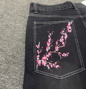 Nuovo stile all'ingrosso di alta qualità su misura cotone <span class=keywords><strong>Jeans</strong></span> larghi da uomo pantaloni della tuta da uomo pantaloni di <span class=keywords><strong>Jeans</strong></span> - Product Image 4