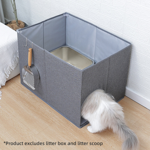 Nouvelle conception anti-fuite pour accessoires de toilette pour chat, conception universelle, protection anti-éclaboussures pour bac à litière pour chat - Product Image 6