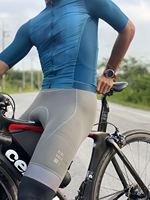Cuissard de cyclisme respirant à séchage rapide pour homme, uni, anti-UV, imprimé par transfert thermique, en spandex, pour l'été