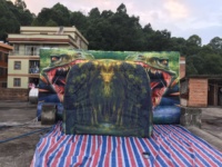 Décoration personnalisée en tissu Oxford Cube d'impression dinosaure Tente gonflable à air grand géant pour enfants jouant à des fins commerciales en plein air pour événements et fêtes