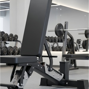 Chaise de fitness multifonctionnelle commerciale personnalisée, pliable et sécurisée, avec banc d'haltères réglable et planche de redressement pour abdominaux et exercices à domicile - Product Image 2