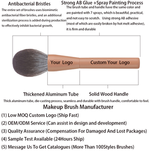 HMU Ensemble <span class=keywords><strong>de</strong></span> 10 pinceaux <span class=keywords><strong>de</strong></span> <span class=keywords><strong>maquillage</strong></span> <span class=keywords><strong>de</strong></span> haute qualité à poils doux avec logo personnalisé et support - Product Image 2