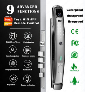 Tuya Wifi Video <strong>Intercom</strong> Biometric Face Recognition Smart Digital Lock Fingerprint Key <strong>Code</strong> App Remote Unlock Electronic Lock - Product Image 5