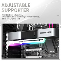 Support de GPU réglable avec rail coulissant ARGB G276, dispositif anti-affaissement, support de haute qualité, prix avantageux, en stock