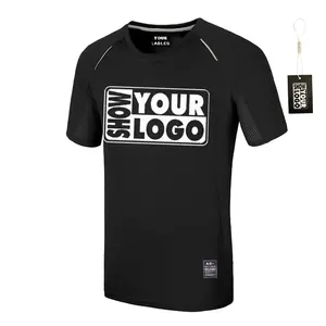 High Quality Unisex Style Custom Printing AG+ Sliver Protection Hydro Cool Quick Dry Sport Gym T-shirts for Men with Free Labels