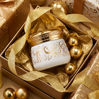 Emballage cosmétique en verre rond vide personnalisé de luxe, pots en verre transparent pour crème pour le visage et crème pour les yeux